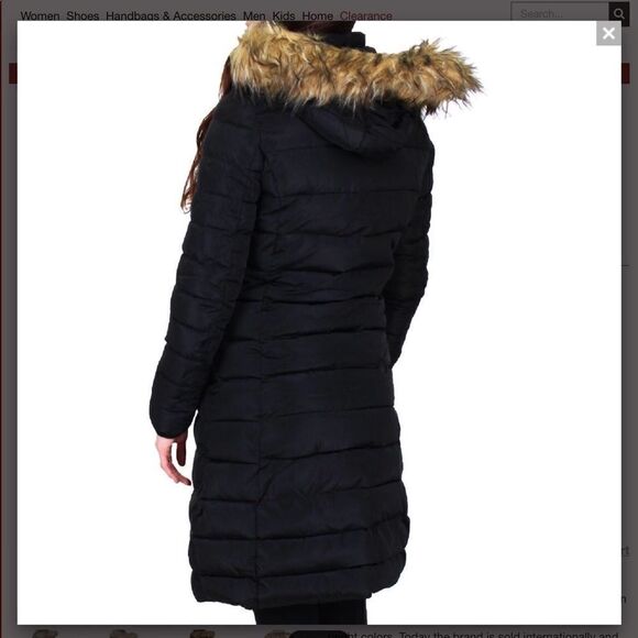 NANETTE Lepore Long Faux Fur Hooded Puffer Coat gunmetal Gray - Picture 5 of 15